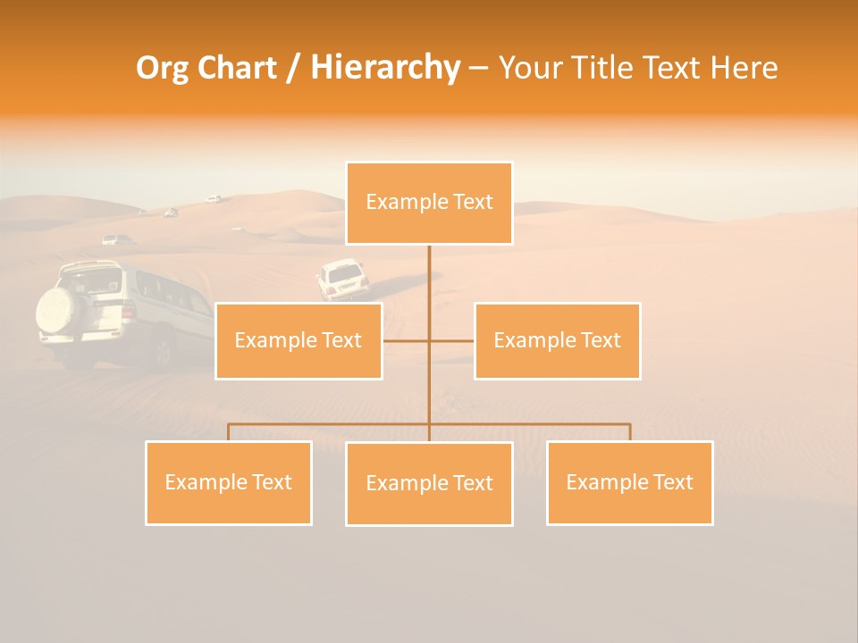 Suvs Trek Across The Desert Dunes PowerPoint Template