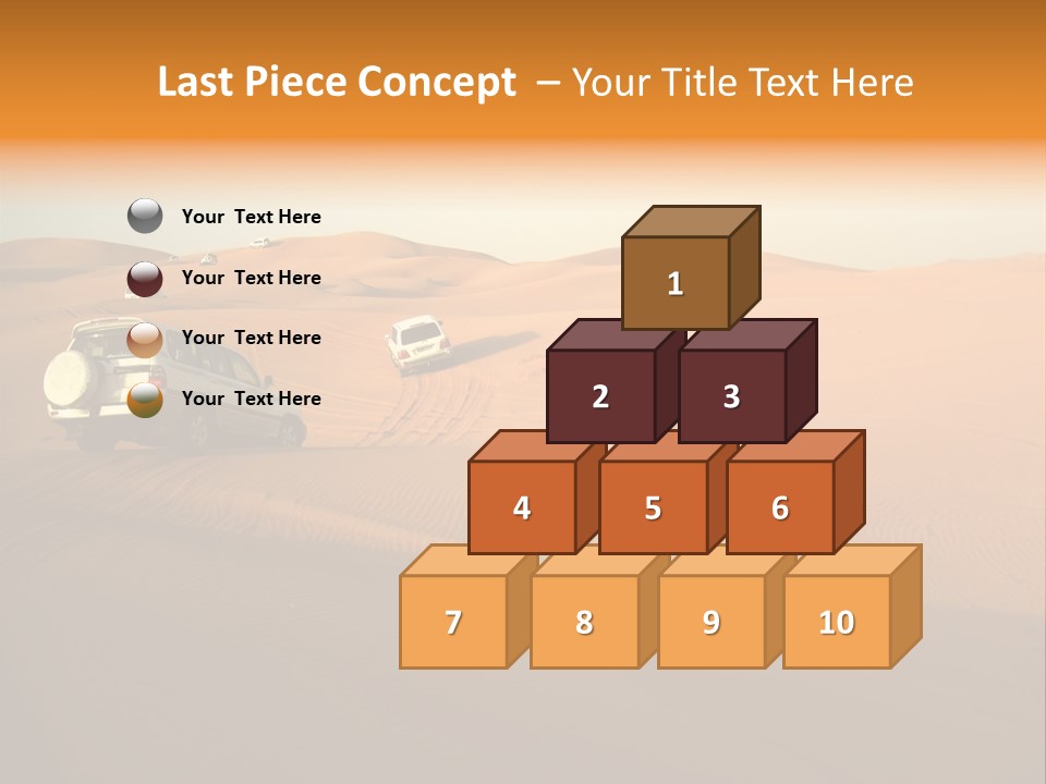 Suvs Trek Across The Desert Dunes PowerPoint Template