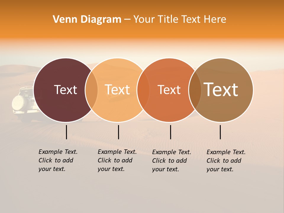 Suvs Trek Across The Desert Dunes PowerPoint Template