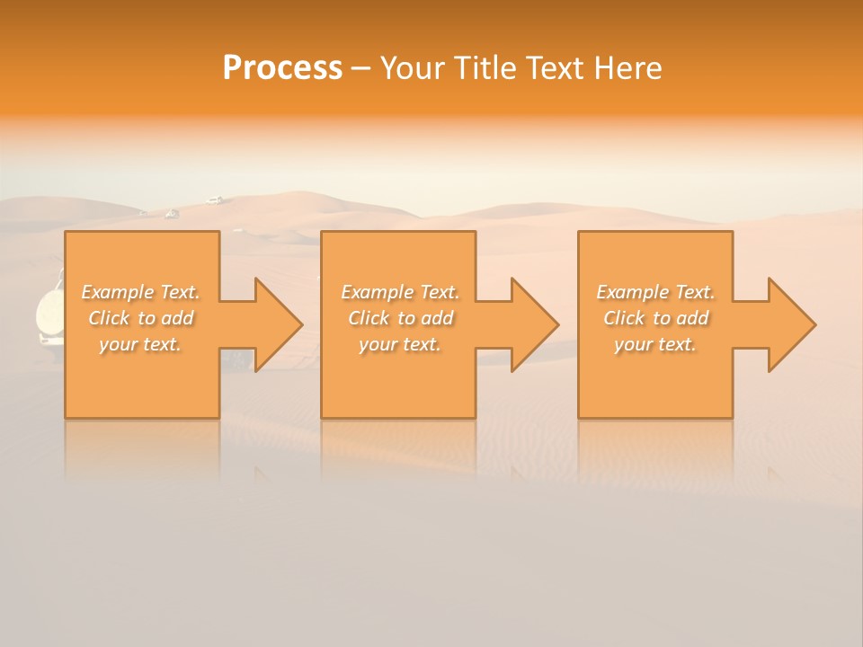 Suvs Trek Across The Desert Dunes PowerPoint Template