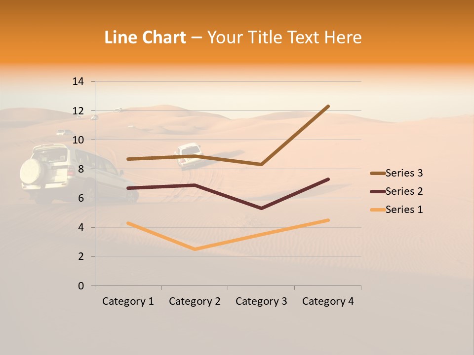 Suvs Trek Across The Desert Dunes PowerPoint Template