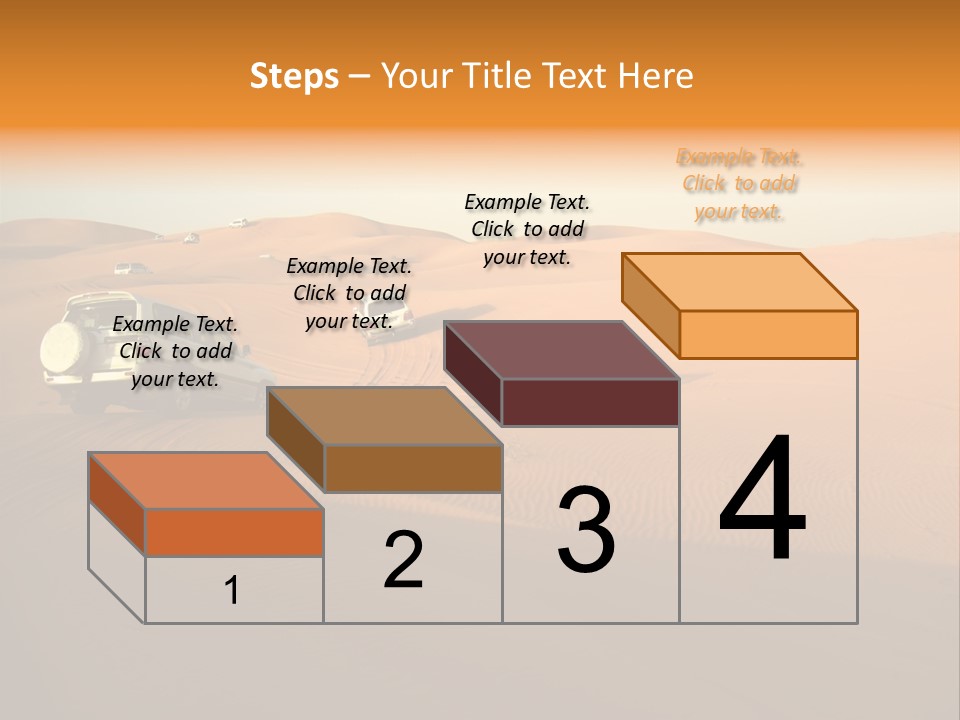 Suvs Trek Across The Desert Dunes PowerPoint Template