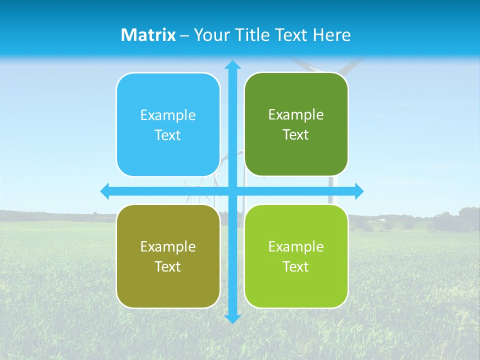 A Green Field With Windmills In The Background PowerPoint Template