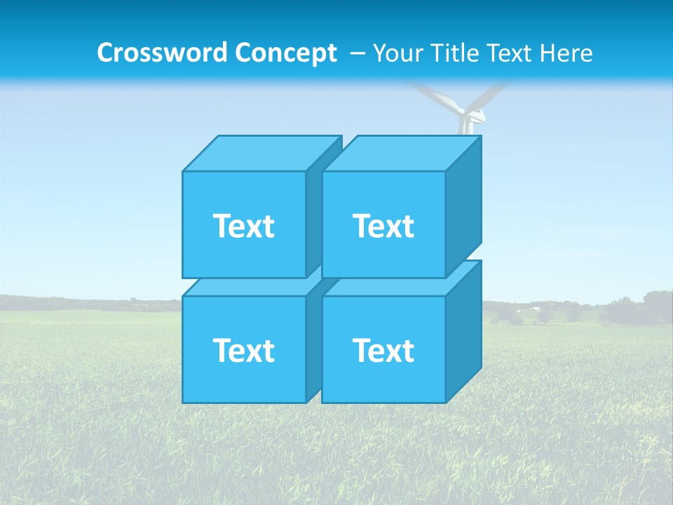 A Green Field With Windmills In The Background PowerPoint Template
