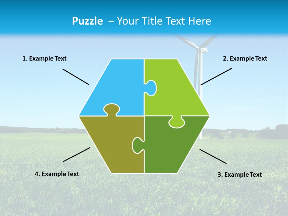 A Green Field With Windmills In The Background PowerPoint Template