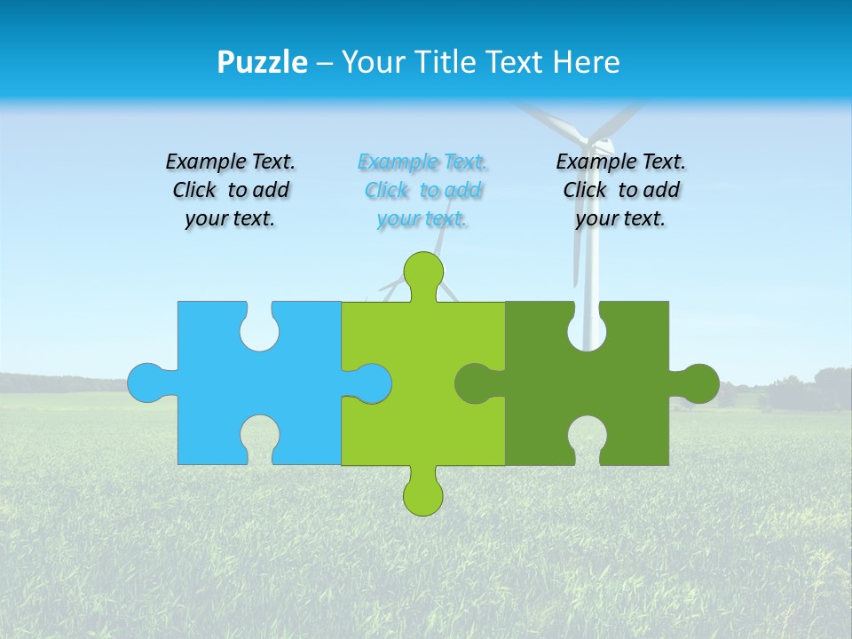 A Green Field With Windmills In The Background PowerPoint Template