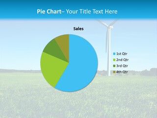 A Green Field With Windmills In The Background PowerPoint Template