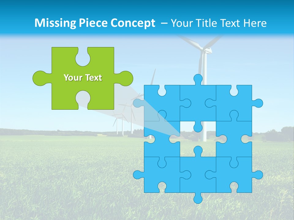 A Green Field With Windmills In The Background PowerPoint Template