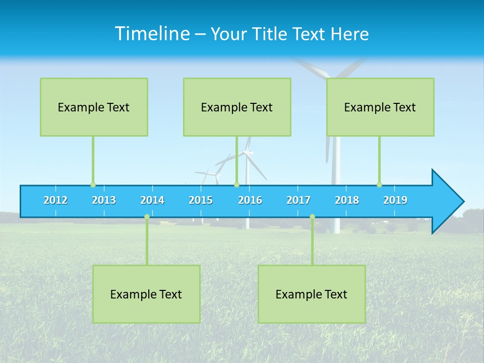 A Green Field With Windmills In The Background PowerPoint Template