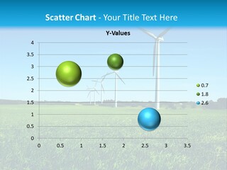 A Green Field With Windmills In The Background PowerPoint Template
