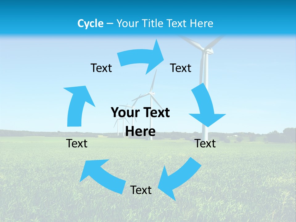 A Green Field With Windmills In The Background PowerPoint Template