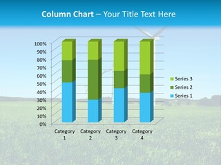 A Green Field With Windmills In The Background PowerPoint Template