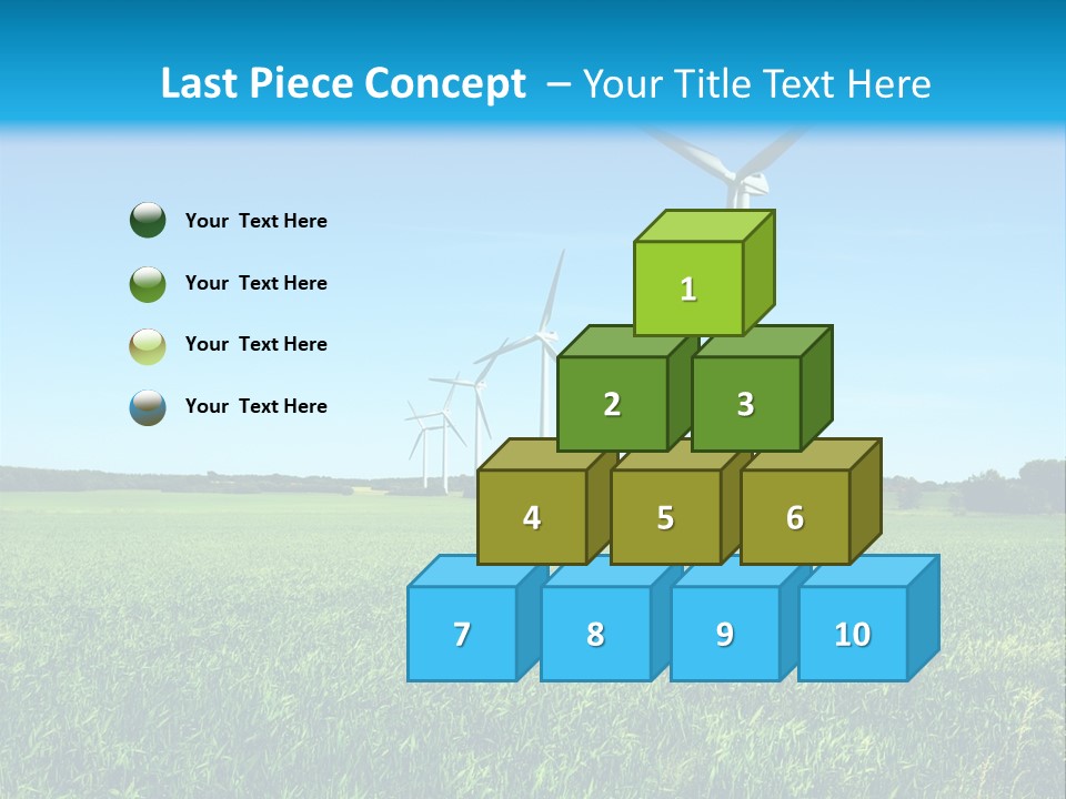 A Green Field With Windmills In The Background PowerPoint Template