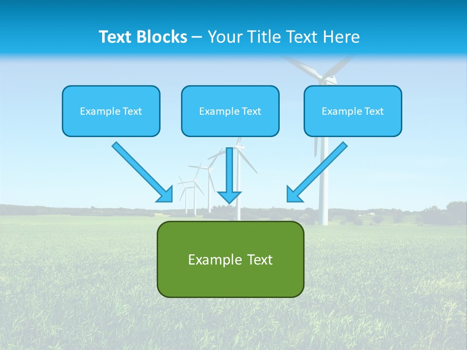 A Green Field With Windmills In The Background PowerPoint Template