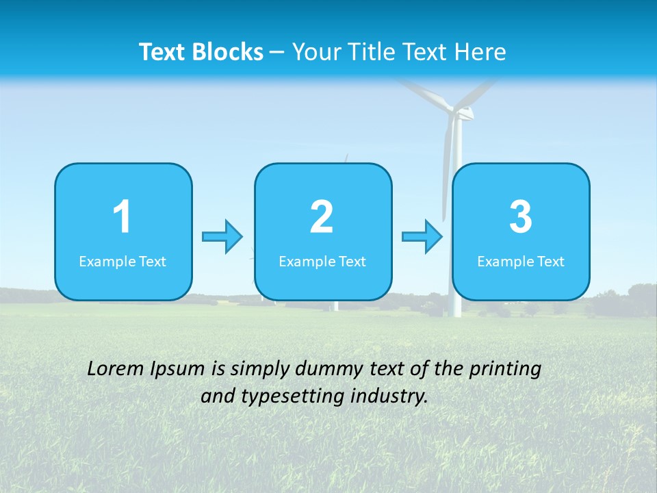 A Green Field With Windmills In The Background PowerPoint Template