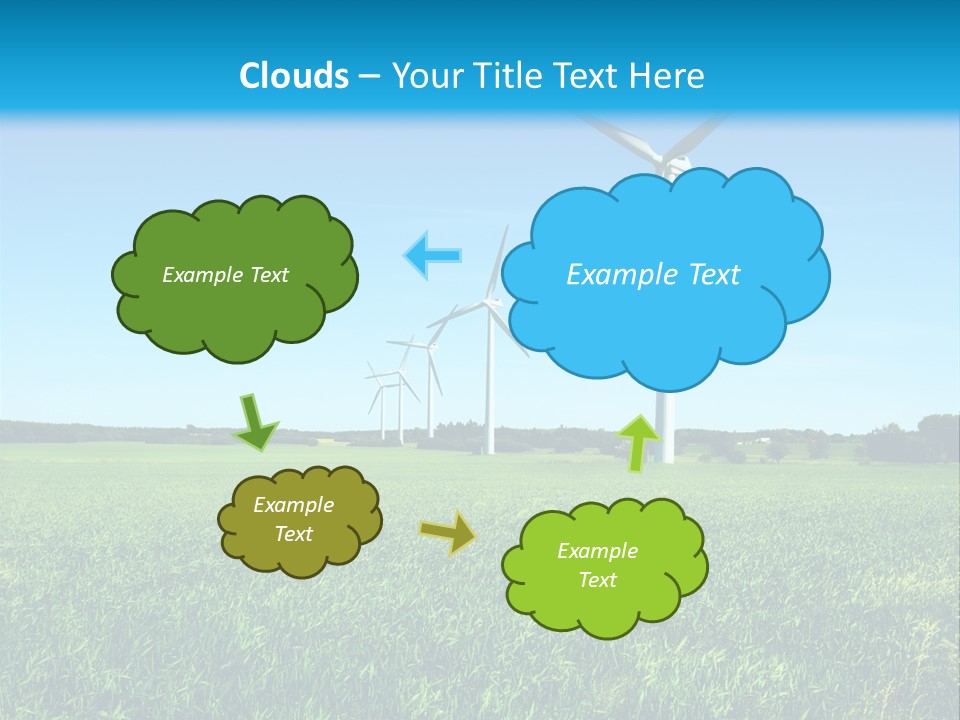 A Green Field With Windmills In The Background PowerPoint Template