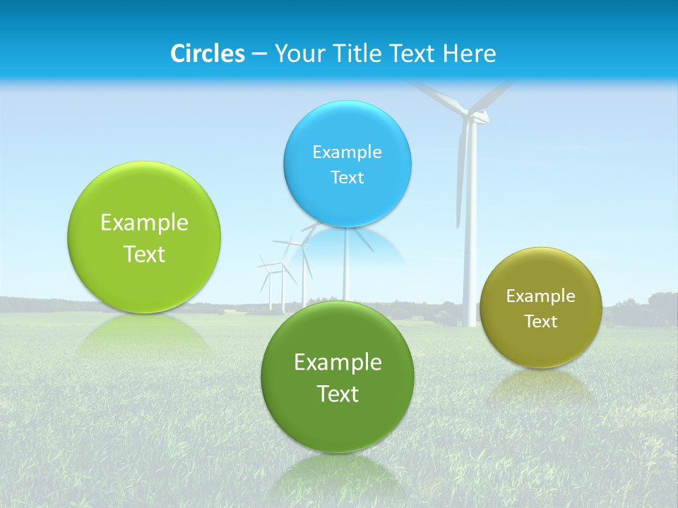A Green Field With Windmills In The Background PowerPoint Template