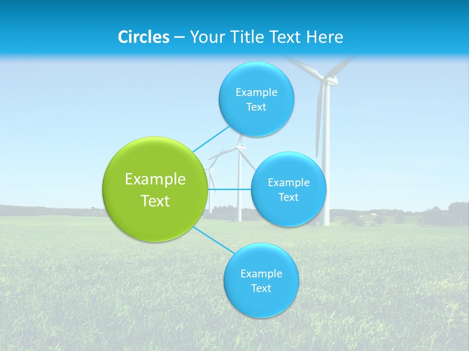 A Green Field With Windmills In The Background PowerPoint Template