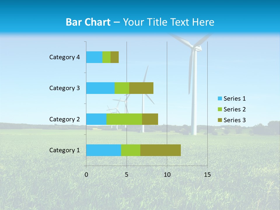 A Green Field With Windmills In The Background PowerPoint Template
