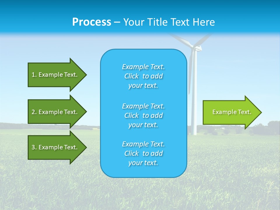 A Green Field With Windmills In The Background PowerPoint Template