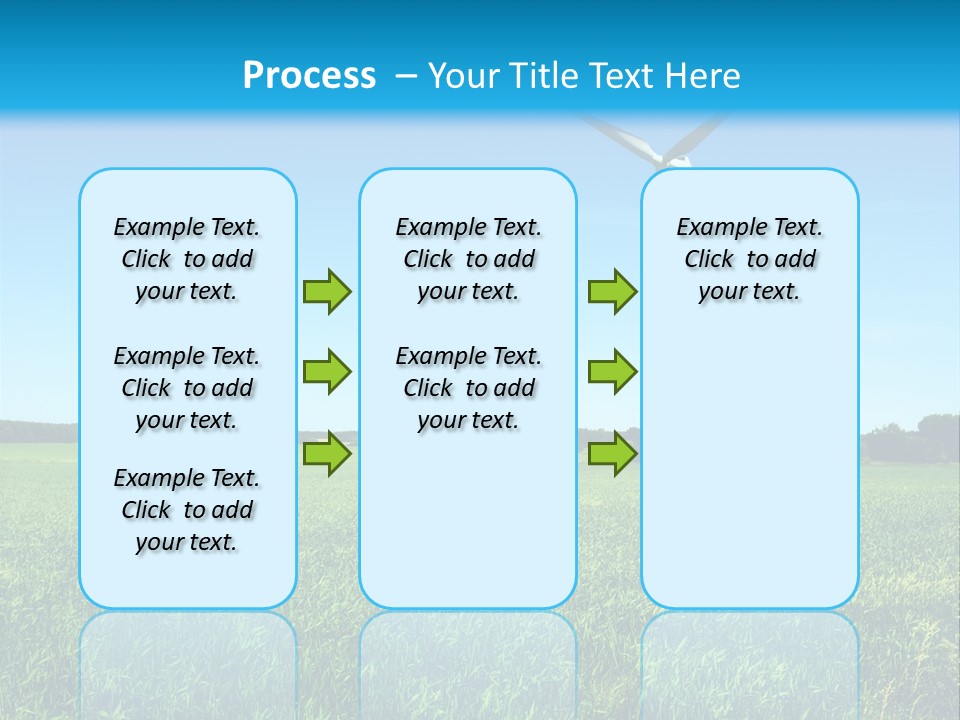 A Green Field With Windmills In The Background PowerPoint Template