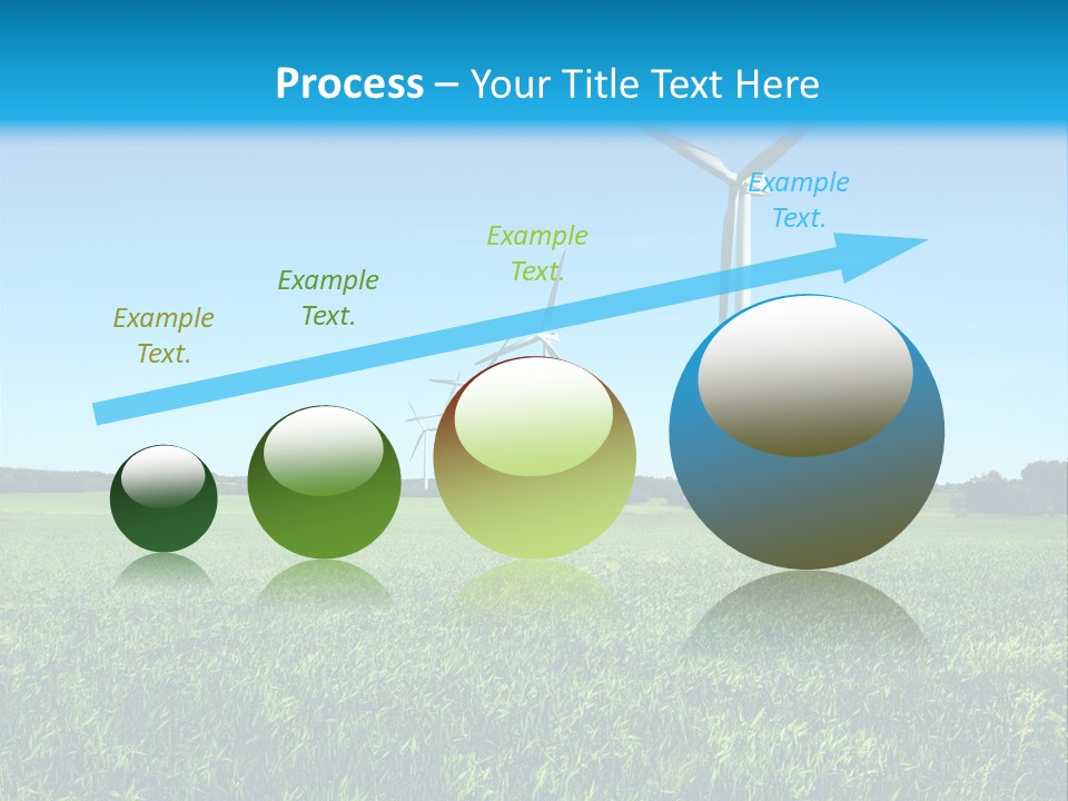 A Green Field With Windmills In The Background PowerPoint Template