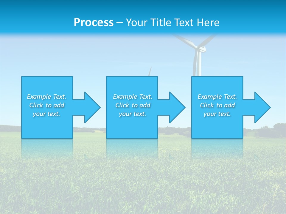 A Green Field With Windmills In The Background PowerPoint Template