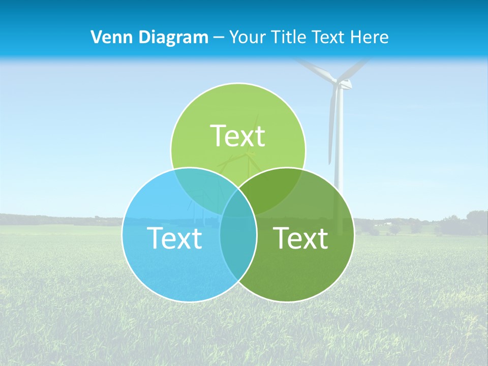 A Green Field With Windmills In The Background PowerPoint Template