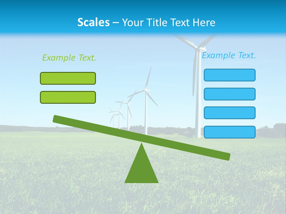 A Green Field With Windmills In The Background PowerPoint Template