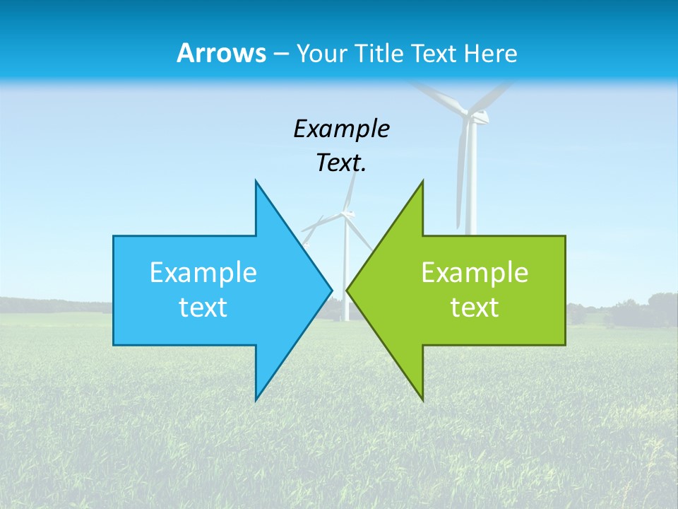 A Green Field With Windmills In The Background PowerPoint Template