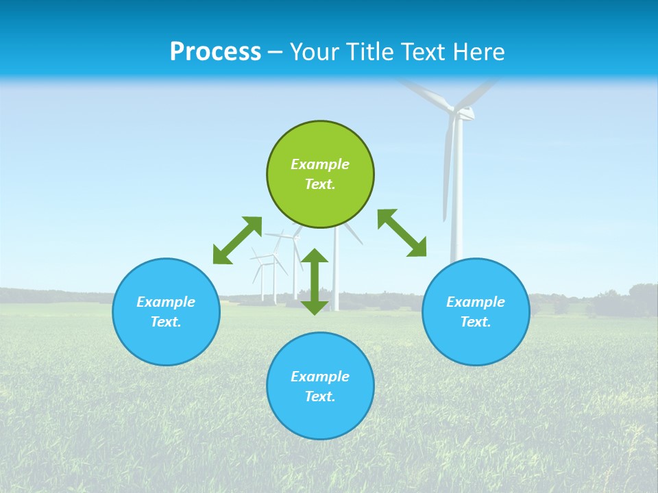 A Green Field With Windmills In The Background PowerPoint Template