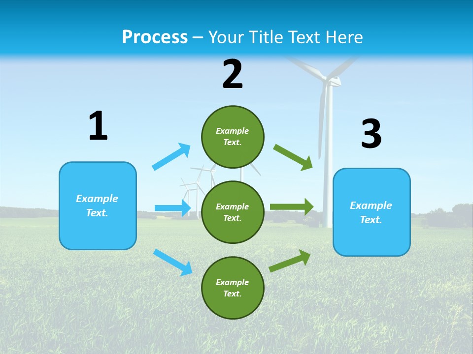 A Green Field With Windmills In The Background PowerPoint Template