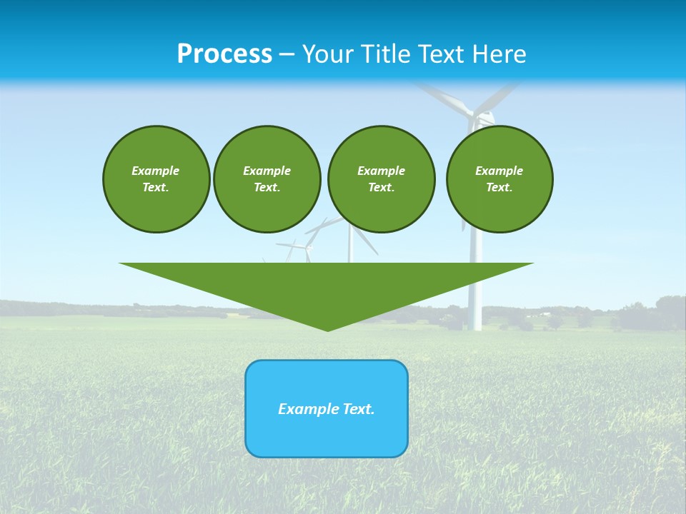 A Green Field With Windmills In The Background PowerPoint Template