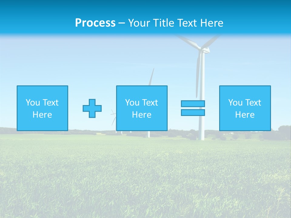 A Green Field With Windmills In The Background PowerPoint Template