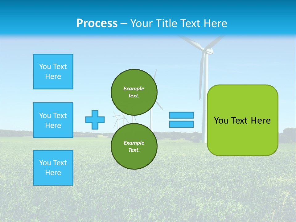 A Green Field With Windmills In The Background PowerPoint Template