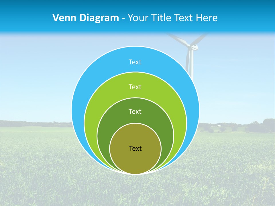 A Green Field With Windmills In The Background PowerPoint Template