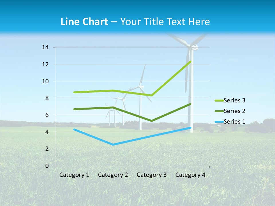 A Green Field With Windmills In The Background PowerPoint Template