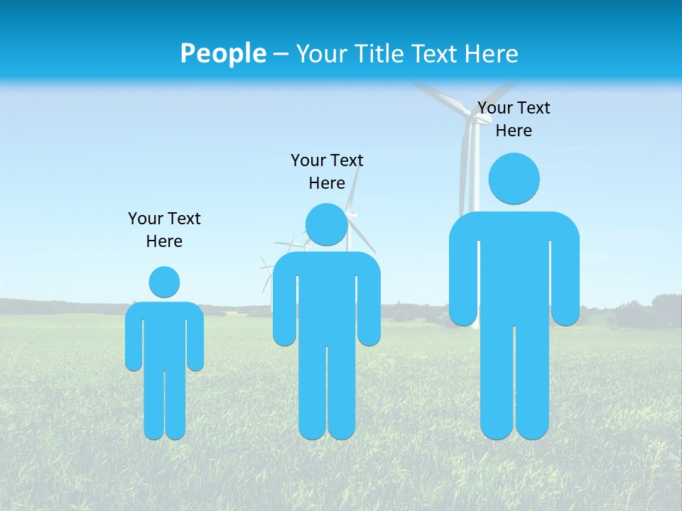 A Green Field With Windmills In The Background PowerPoint Template