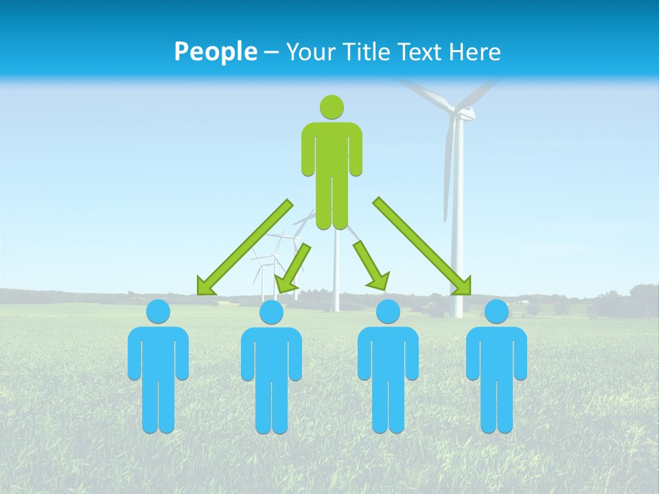 A Green Field With Windmills In The Background PowerPoint Template