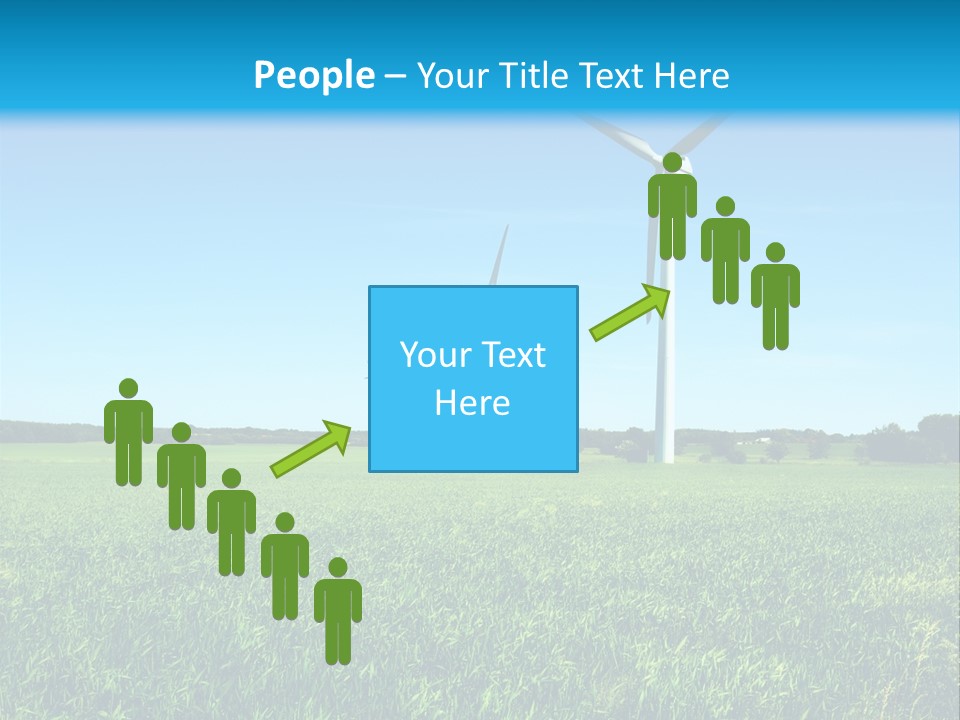 A Green Field With Windmills In The Background PowerPoint Template