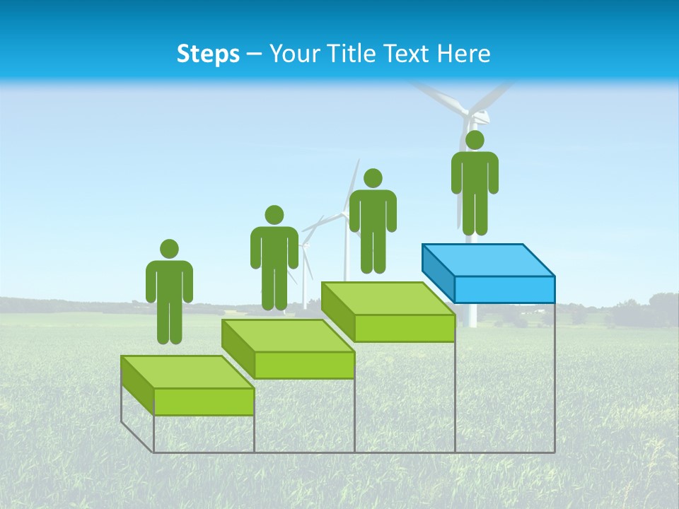 A Green Field With Windmills In The Background PowerPoint Template