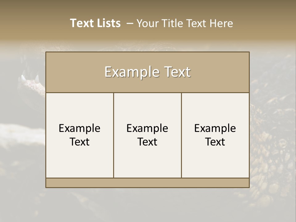 Closeup Of A Crocodile PowerPoint Template