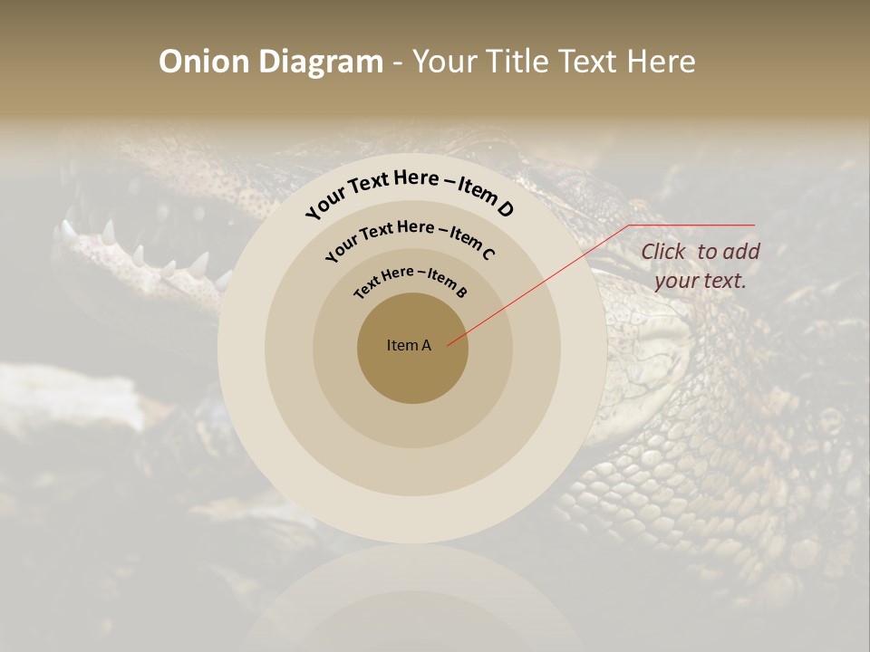 Closeup Of A Crocodile PowerPoint Template