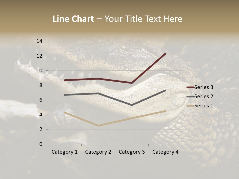 Closeup Of A Crocodile PowerPoint Template