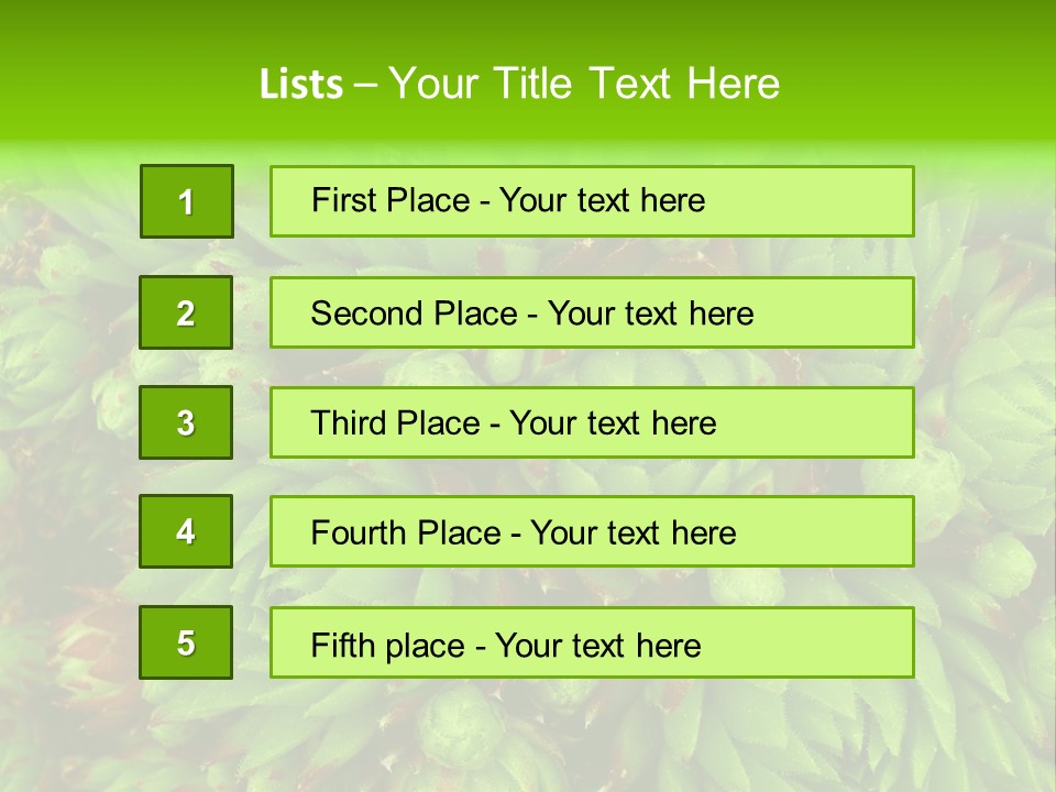 Sempervivum - Hens And Chicks - Sempervivum Soboliferum PowerPoint Template