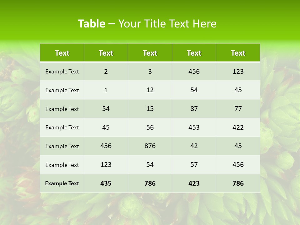 Sempervivum - Hens And Chicks - Sempervivum Soboliferum PowerPoint Template