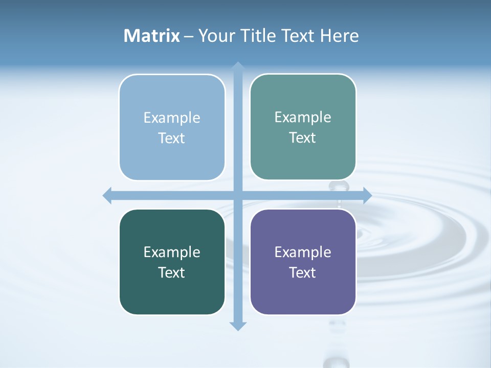 Clean Water And Water Bubbles In Blue PowerPoint Template