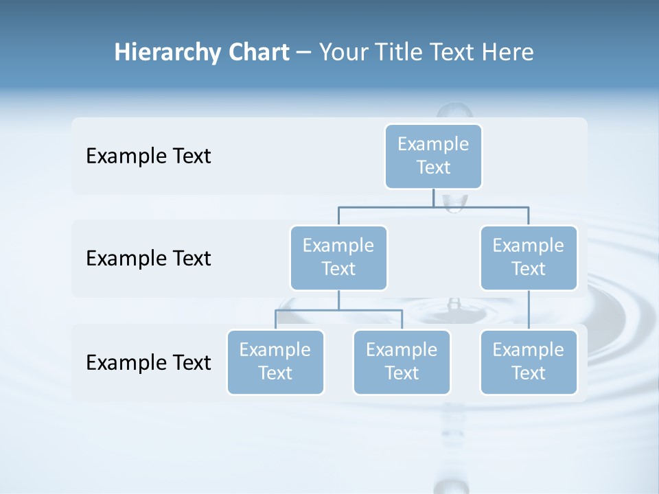 Clean Water And Water Bubbles In Blue PowerPoint Template