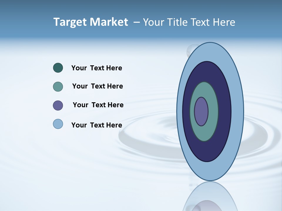Clean Water And Water Bubbles In Blue PowerPoint Template