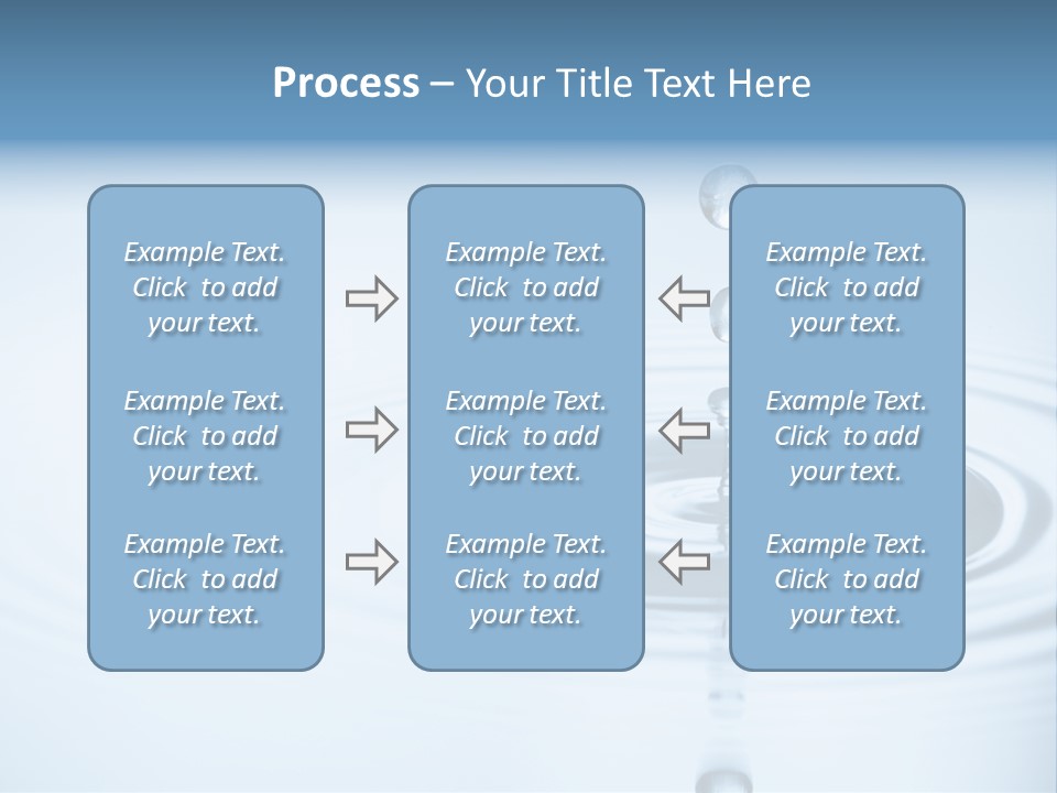 Clean Water And Water Bubbles In Blue PowerPoint Template